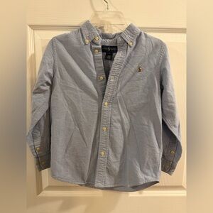 Ralph Lauren Boys' Light Blue Button-Down Oxford Shirt